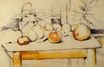 Поль Сезанн - Горшок имбиря и фрукты на столе 1890