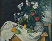 Поль Сезанн - Натюрморт с цветами и фруктами 1890