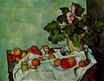Поль Сезанн - Натюрморт с фруктами и геранью 1894