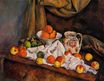 Поль Сезанн - Кувшин, ваза с фруктами и фрукты 1894