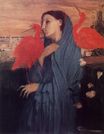 Эдгар Дега - Женщина на террасе. Молодая женщина и ибисы 1861