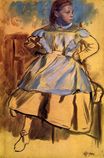 Эдгар Дега - Портрет Джулии Беллелли, этюд 1860