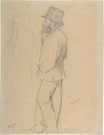 Эдгар Дега - Эдуард Мане стоя. Мане на скачках 1865
