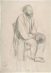 Эдгар Дега - Эдуард Мане сидя, с шляпой в руках 1865