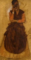 Эдгар Дега - Девочка смотрит в бинокль 1865-1872