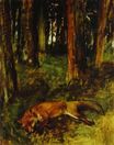 Эдгар Дега - Мёртвая лиса в подлеске 1865