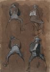 Эдгар Дега - Четыре наброска жокея 1866