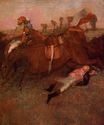 Эдгар Дега - Сцена из Стиплчейз. Упавший жокей 1866