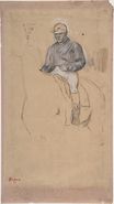 Эдгар Дега - Жокей на коне 1868