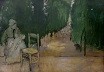 Эдгар Дега - Кормление в Люксембургском саду 1872