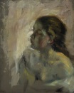 Эдгар Дега - Голова девочки, этюд 1875-1879