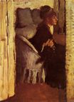 Эдгар Дега - Женщина надевает перчатки 1877