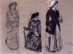 Эдгар Дега - Проект для портретов на фризе - Три женщины 1879