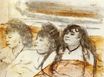 Эдгар Дега - Три девушки сидят ан фас 1879