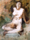 Эдгар Дега - Сидящая обнаженная со скрещенными ногами 1880