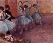 Эдгар Дега - Танцовщицы в светло-голубом. Репетиция в танцевальной студии 1881