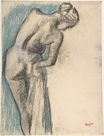 Эдгар Дега - После ванны, женщина вытирает себя 1883