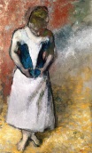 Эдгар Дега - Женщина, затягивает свой корсет 1883