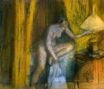 Эдгар Дега - Пора спать. Женщина гасит лампу 1883