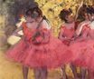 Эдгар Дега - Розовые танцовщицы, перед балетом 1884