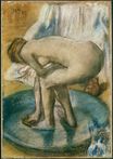 Эдгар Дега - Женщина принимает ванну 1885