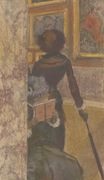 Эдгар Дега - Мэри Кассат в Лувре: Галерея Картин 1885