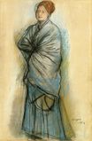 Эдгар Дега - Женщина в синем. Портрет мадемуазель Элен Руар 1886