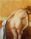 Эдгар Дега - Женщина принимает ванну 1888