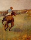 Эдгар Дега - Жокей в синем на гнедом коне 1889