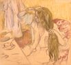 Эдгар Дега - Женщина расчесыват волосы 1889
