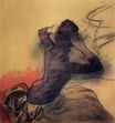 Эдгар Дега - Сидящая женщина поправляет волосы 1890