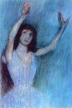 Эдгар Дега - Танцовщица в голубом с поднятыми руками 1891