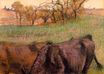 Эдгар Дега - Пейзаж. Коровы на переднем плане 1893