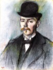 Эдгар Дега - Алексис Руар. Бюст мужчины в шляпе Дерби 1895