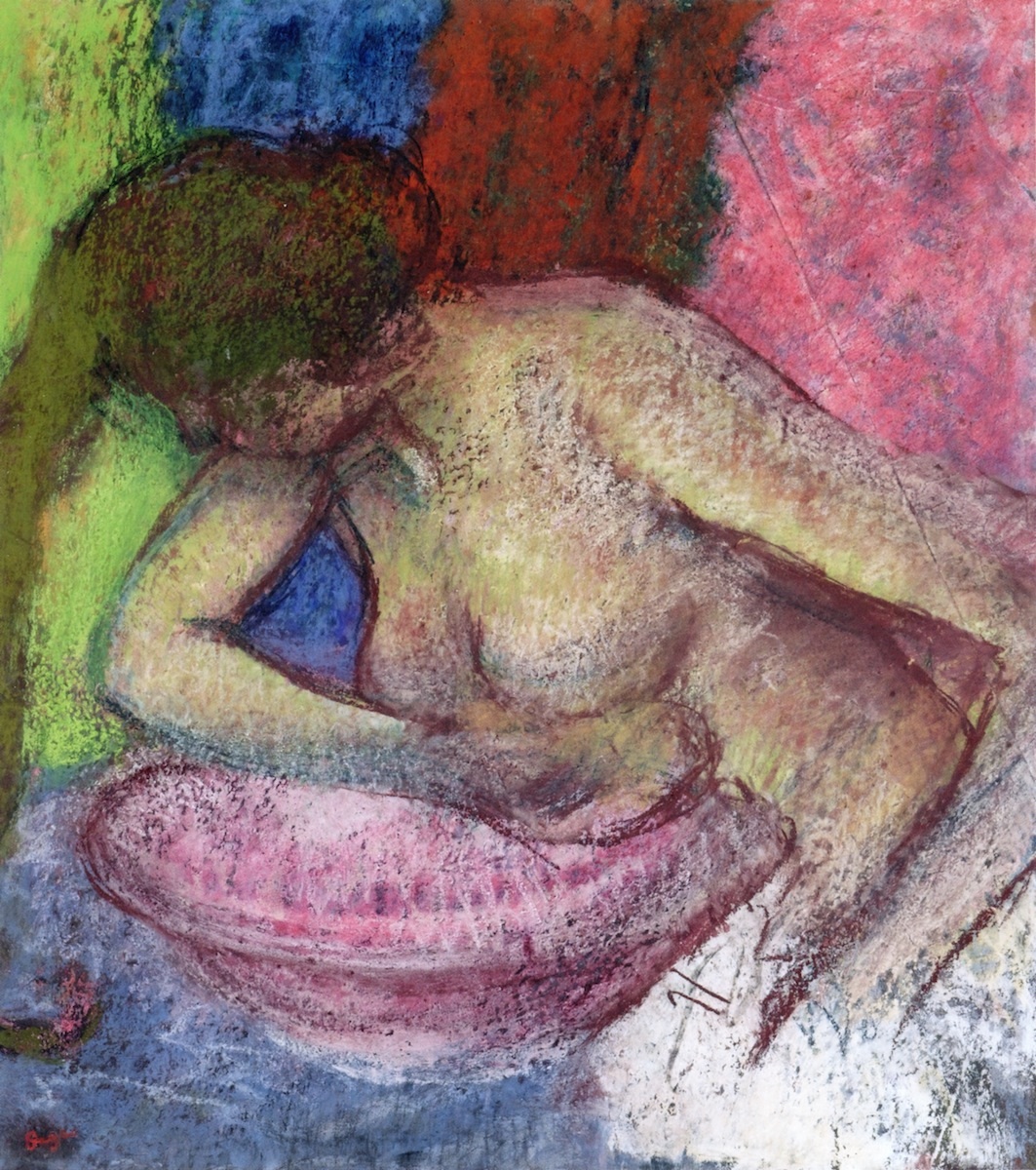 Эдгар Дега - Женщина моется в ванной 1897