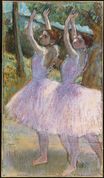 Эдгар Дега - Танцовщицы в фиолетовых пачках с поднятыми руками 1898