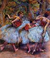 Эдгар Дега - Три танцовщицы в синих пачках с красным корсажем 1903