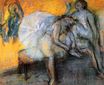 Эдгар Дега - Две танцовщицы в желтом и розовом 1910
