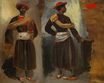 Эжен Делакруа - Два ракурса стоящего индийца из Калькутты 1824-1825