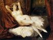 Эжен Делакруа - Обнаженная, лежащая на диване 1825-1826