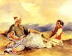 Два марокканца, сидящие в сельской местности 1832
