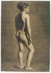 Академический этюд фигуры молодой женщины 1838