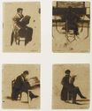 Эжен Делакруа - Четыре наброска сидящих мужчин 1838