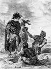 Эжен Делакруа - Гамлет и Горацио перед гробокопателями 1843