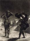 Эжен Делакруа - Гамлет видит тень отца 1843