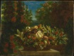 Натюрморт с цветами и фруктами 1848