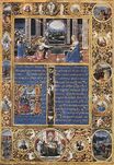 Иллюстрация к Благовещению и некоторым сценам из Божественной комедии Данте. 1474-1475г