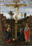 Распятие Христа с изображением Святого Бенедикта 1490г