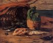 Paul Gauguin - Still life with red mullet and jug 1876