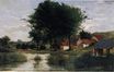 Осенний пейзаж. Ферма и пруд 1877